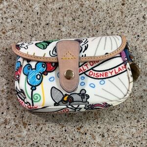 Dooney and Bourke Disney Doodle Pattern small wallet/coinpurse/makeup bag